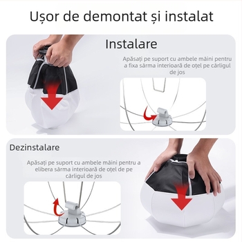 Aparat de iluminare cu lumină difuză pentru Baorong mini, material Nylon ABS/Oxford, greutate 0,22 kg, sarcină maximă sub 2 kg