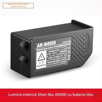 AR400 flash inelar macro, 400W, baterie litiu, lampă externă pentru fotografiere, aliaj de aluminiu, 0.5 kg