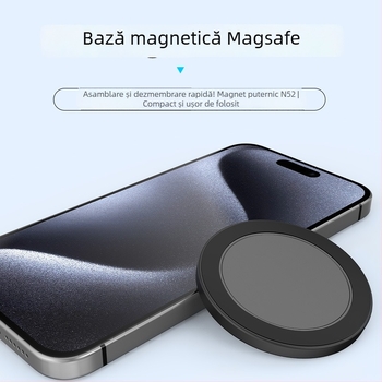 Suport magnetic MagSafe pentru telefon – bază de trepied compactă pentru fotografie și vlogging, magnet NdFeB, ABS+PC, 37 g, montaj cu șurub de 1/4 inchi