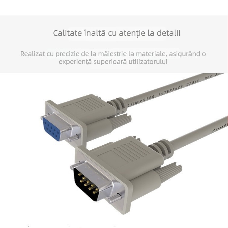 Cablu serial DB9 RS232, 9 pini, masculin la feminin, cablu de date