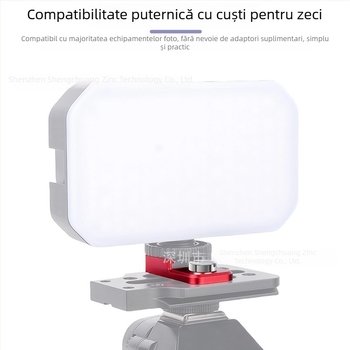 Placă montură fierbinte pentru cușcă de cameră și accesorii — aliaj de aluminiu, sarcină maximă 2 kg, greutate 0,013 kg, pentru DSLR