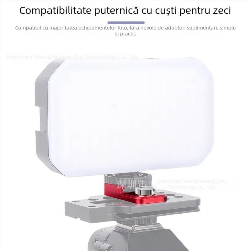 Placă montură fierbinte pentru cușcă de cameră și accesorii — aliaj de aluminiu, sarcină maximă 2 kg, greutate 0,013 kg, pentru DSLR