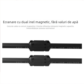 Cablu VGA 3+6 — mufă la mufă, conductor din cupru, lungime 1,5 m, carcasă injectată