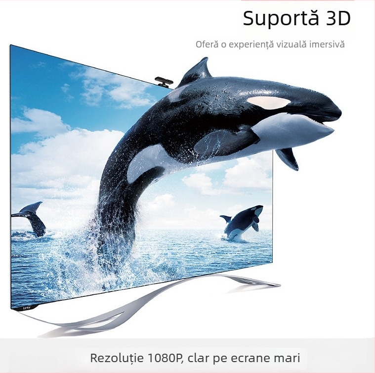 Cablu HDMI 1,5 m, versiunea 1.4, suport 1080p, conectori placati cu aur, miez din oțel cu înveliș de cupru, compatibil cu calculatoare, televizoare, proiectoare, monitoare și set-top box