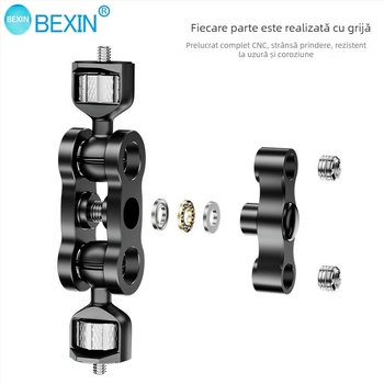 BEXIN TM-5 Braț magic universal din aluminiu pentru microfon și monitor, reglaj multiunghi, încărcare maximă 6 kg