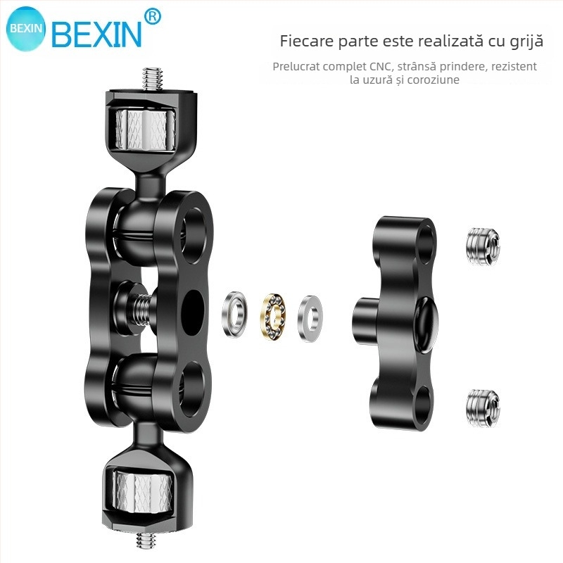 BEXIN TM-5 Braț magic universal din aluminiu pentru microfon și monitor, reglaj multiunghi, încărcare maximă 6 kg