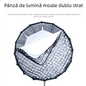 Softbox profund pentru fotografie cu grilă, model RG-90, din fibră de carbon, greutate 1 kg, sarcină 2-5 kg