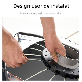 Softbox profund pentru fotografie cu grilă, model RG-90, din fibră de carbon, greutate 1 kg, sarcină 2-5 kg