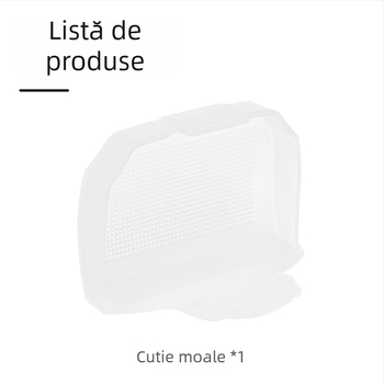 Difuzor pentru lumină moale pentru bliț Canon 600EX-RT, compatibil cu bliț Canon 600EX hot shoe, model 600EX-RT, greutate 0.1 kg