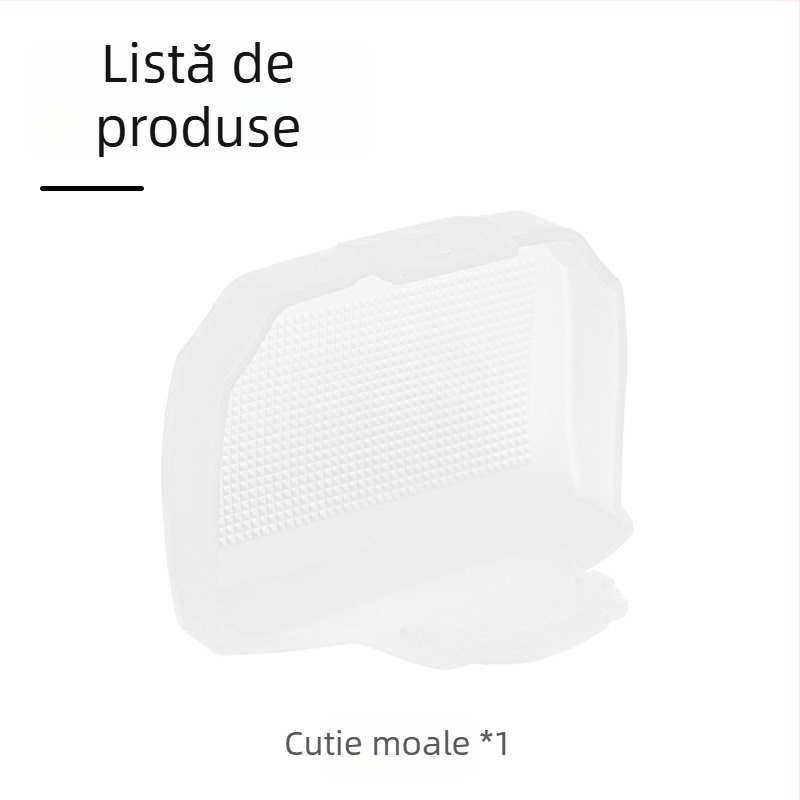 Difuzor pentru lumină moale pentru bliț Canon 600EX-RT, compatibil cu bliț Canon 600EX hot shoe, model 600EX-RT, greutate 0.1 kg