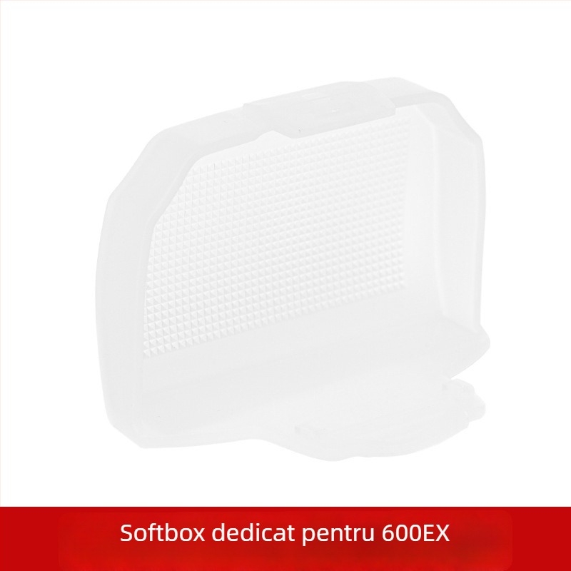Difuzor pentru lumină moale pentru bliț Canon 600EX-RT, compatibil cu bliț Canon 600EX hot shoe, model 600EX-RT, greutate 0.1 kg