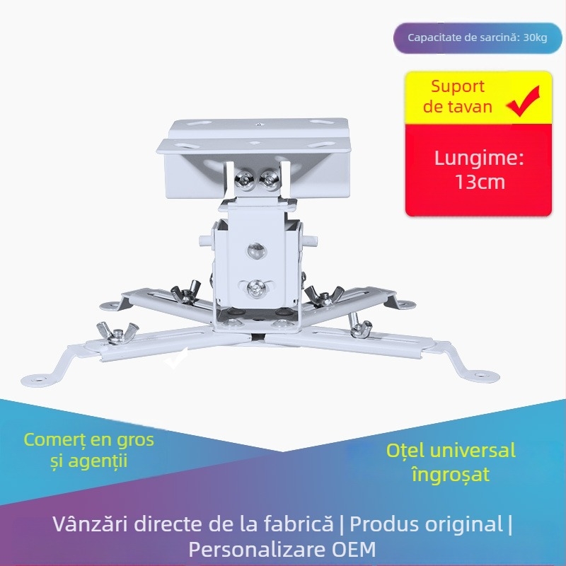 Suport de plafon pentru proiector, țeavă pătrată – universal pentru casă și birou – braț de ridicare multifuncțional