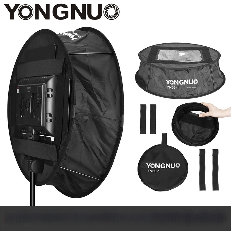 Softbox pentru LED fill light YN56-1, compatibil cu seria YN600/YN900, greutate 250 g, capacitate de încărcare 2–5 kg, include 1 piesă Softbox