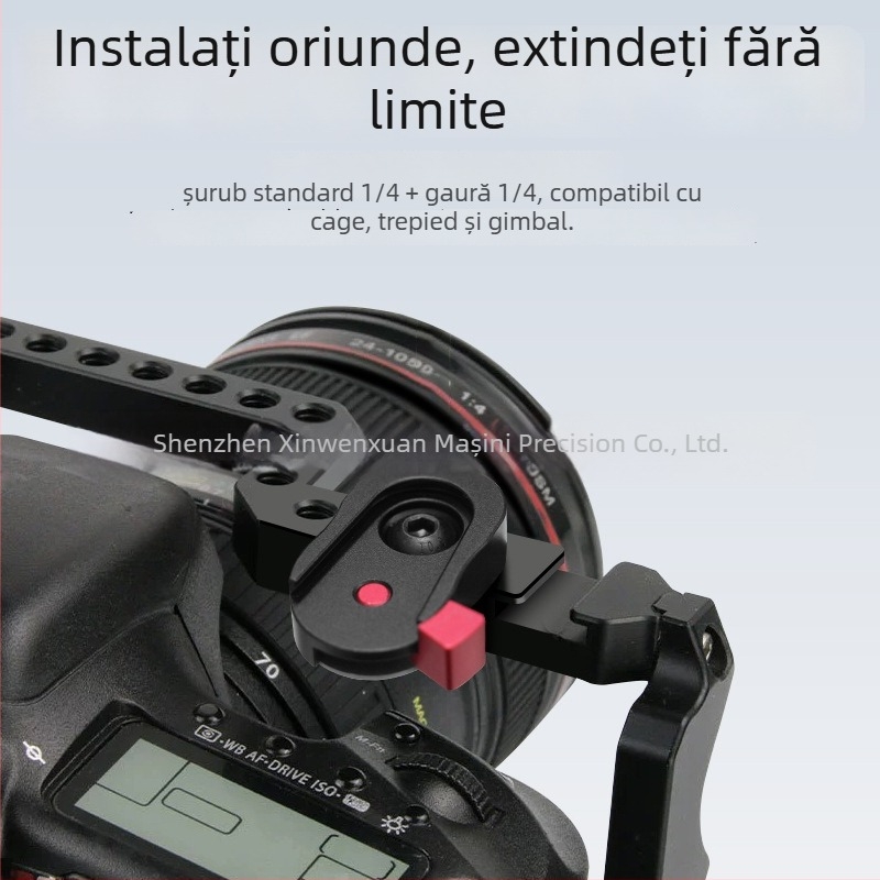 Placă cu eliberare rapidă pentru monitor mic, accesoriu pentru extindere braț magic, modelul 8075, aliaj de aluminiu, sarcină maximă 6–10 kg, greutate 48 g