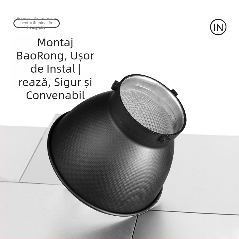 Accesorii de iluminat pentru fotografie — capac standard cu montură bayonet, aliaj de aluminiu, compatibil universal pentru fotografiere, sarcină maximă 2 kg, greutate 0,5 kg