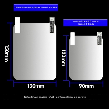 Privacy Guard PET film reflectorizant pentru HUD, afișaj de navigație, compatibilitate universală