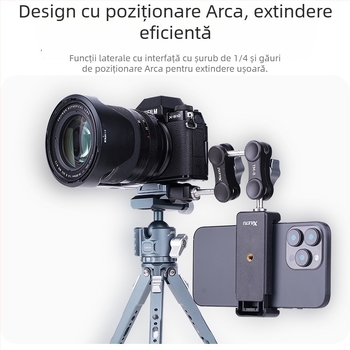 Adaptor bază cu eliberare rapidă din aliaj de aluminiu CQ-2 – pentru telefoane mobile, camere fără oglinzi și DSLR, încărcare 2–5 kg