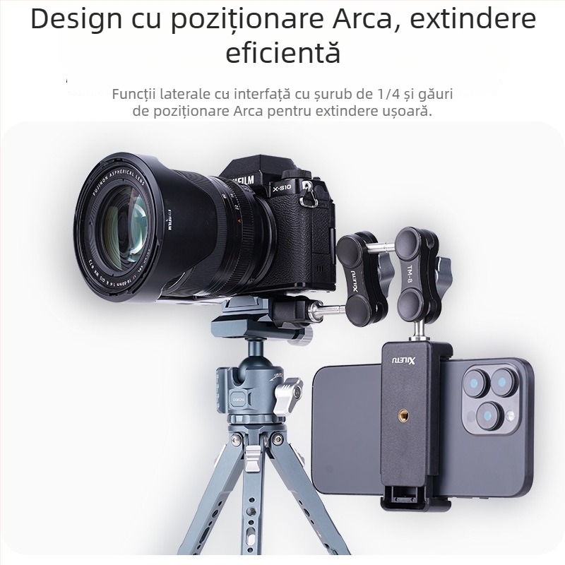 Adaptor bază cu eliberare rapidă din aliaj de aluminiu CQ-2 – pentru telefoane mobile, camere fără oglinzi și DSLR, încărcare 2–5 kg