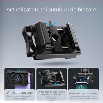 Clip microscop pentru telefon APL-F002X; Material ABS + aliaj de aluminiu; Capacitate de încărcare până la 2 kg; Compatibil cu majoritatea telefoanelor