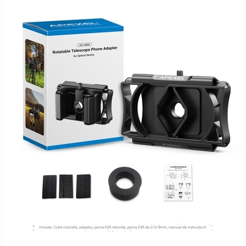 Clip microscop pentru telefon APL-F002X; Material ABS + aliaj de aluminiu; Capacitate de încărcare până la 2 kg; Compatibil cu majoritatea telefoanelor