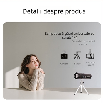 Lumină de studio - lampă de imaging cu patru culori, corp din aliaj de aluminiu, sarcină maximă 2 kg, greutate 700 g