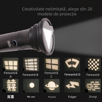 Lumină de studio - lampă de imaging cu patru culori, corp din aliaj de aluminiu, sarcină maximă 2 kg, greutate 700 g