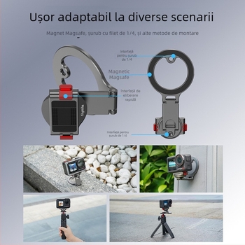 Flymile suport magnetic cu eliberare rapidă pentru DJI Osmo Action 3/4/5 Pro și Osmo 360