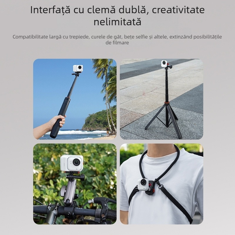 Flymile Suport magnetic cu eliberare rapidă – adaptor-bază extensibil pentru Insta360 Go Ultra cameră de acțiune