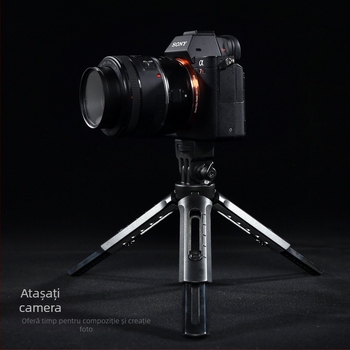 God Cow MT01 mini trepied cu LED pentru fotografie, din fibră de carbon, pentru DSLR și camere mirrorless