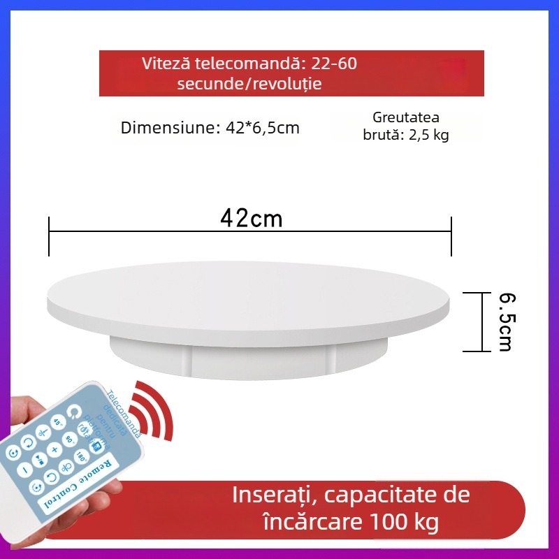 DXG-420 Tablă de afișaj rotativ electrică, ABS, control de viteză prin telecomandă, pentru fotografii cu obiecte statice și prezentări ale produselor în direct