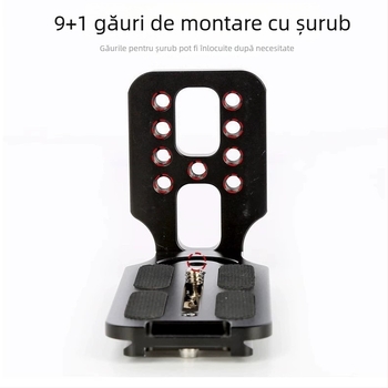 Placă L-verticală cu eliberare rapidă pentru DJI Ronin RSC2/RS2 și Zhiyun Weebill – aliaj de aluminiu, 200 g, sarcină 6–10 kg