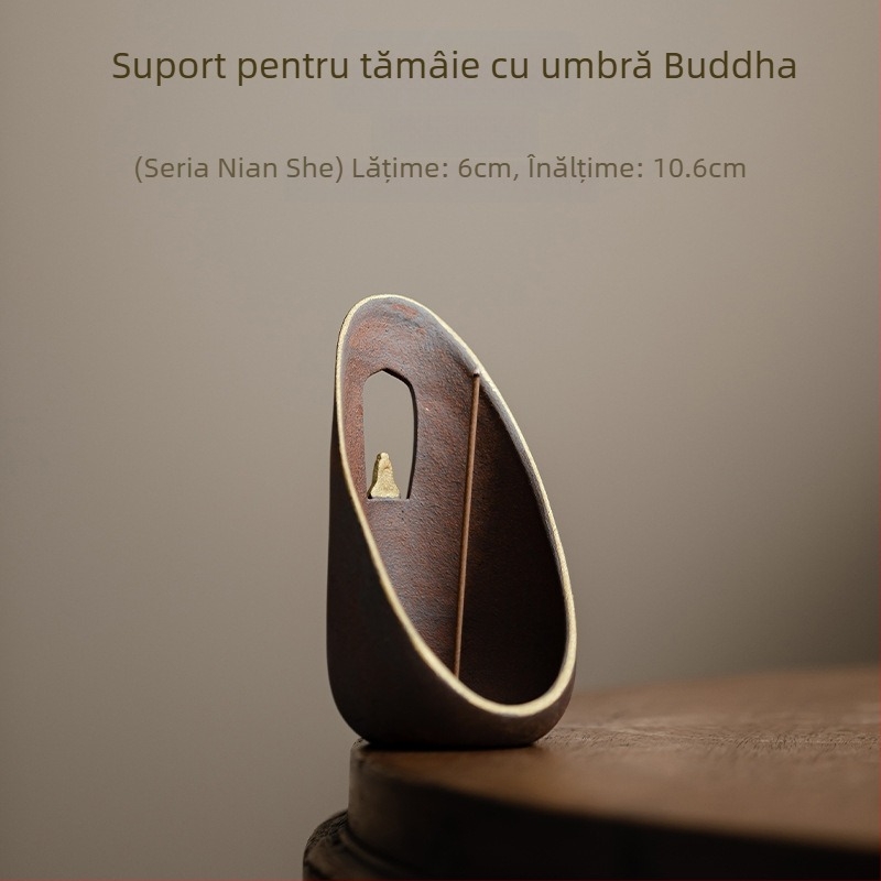 Bețișer ceramic pentru interior, suport pentru tămâie, accesorii Gongfu ceremoniei de ceai, arzător de aromaterapie, stil chinezesc