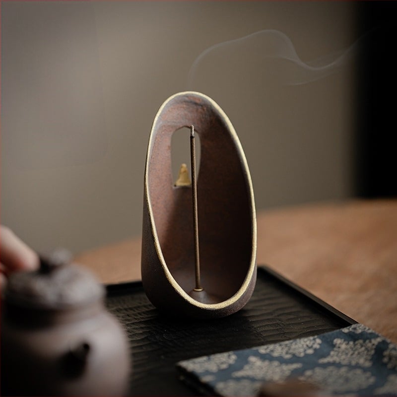 Suport ceramic pentru bețișoare de tămâie, stil chinezesc, brand Conley Ceramics, origine Dehua, producție semi-manuală și semi-mecanică