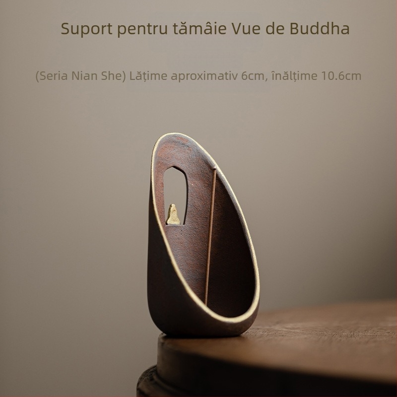 Suport ceramic pentru bețișoare de tămâie, stil chinezesc, brand Conley Ceramics, origine Dehua, producție semi-manuală și semi-mecanică