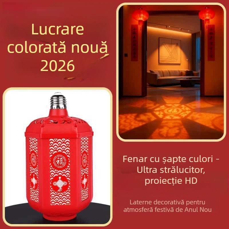 Lumină suspendată – Seven-Color Blessing Lantern, E27, 220V, IP43
