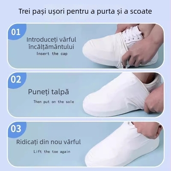 Capace pentru pantofi: rezistente la pete, reutilizabile, stil lux ușor, model sdg-622, cutie cu 100 bucăți