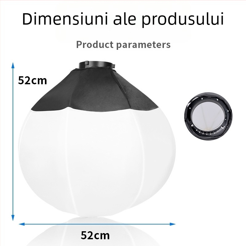 RGQ65 Lumină din fibră de carbon pentru iluminare difuză, fotografiere și streaming live