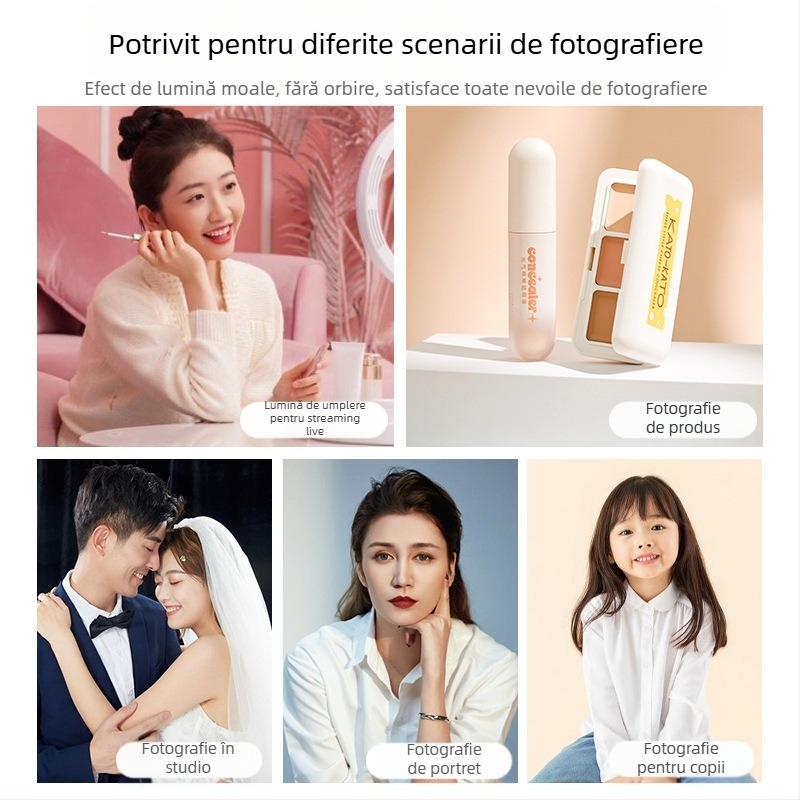 RGQ65 Lumină din fibră de carbon pentru iluminare difuză, fotografiere și streaming live