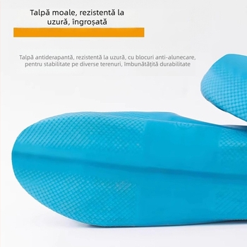 Protecții pentru încălțăminte de ploaie, PVC, anti-derapante, impermeabile, groase și rezistente la uzură, unisex, pentru exterior
