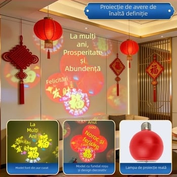 Lampă de proiecție în formă de felinar, cu rotație, soclu E27, model 9008, IP42, 220V