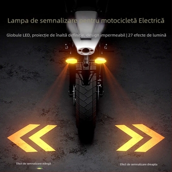 Lampa proiectoare semnalizare motocicletă cu LED, compatibil universal, 12V, 1A, modelul 005, ABS+PC