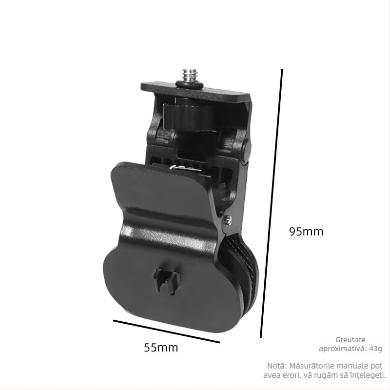 Cleme universale puternice pentru streaming live, cu iluminare de completare și cap pan-tilt; suportă până la 2 kg