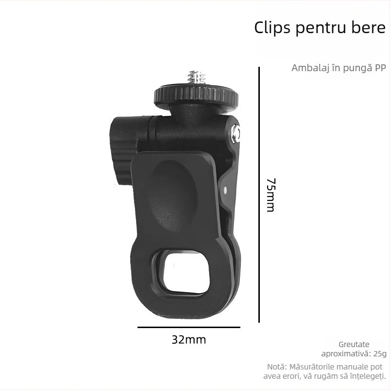 Cleme universale puternice pentru streaming live, cu iluminare de completare și cap pan-tilt; suportă până la 2 kg