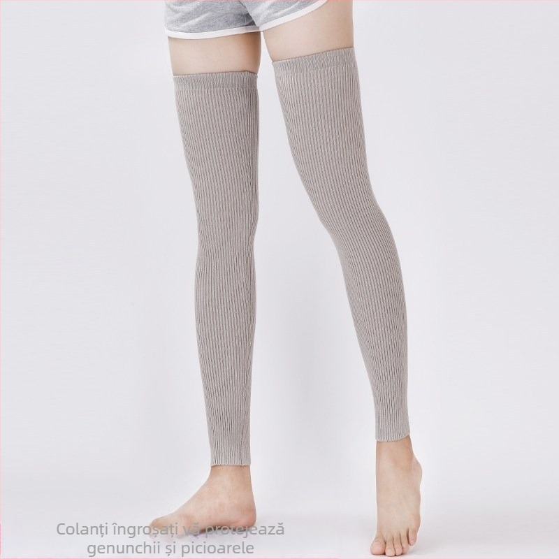 Brăţări de gambă din lână pentru adulți – lungi, groase, până la genunchi, pentru toamnă/iarnă, potrivite pentru yoga, dans, ciclism, drumeții