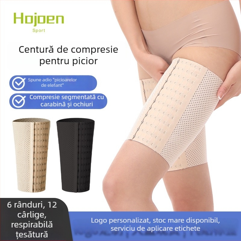 Hojoen Curea de modelare a coapsei – fibră de poliester, suport pentru gambe, compresie elastică, pentru yoga
