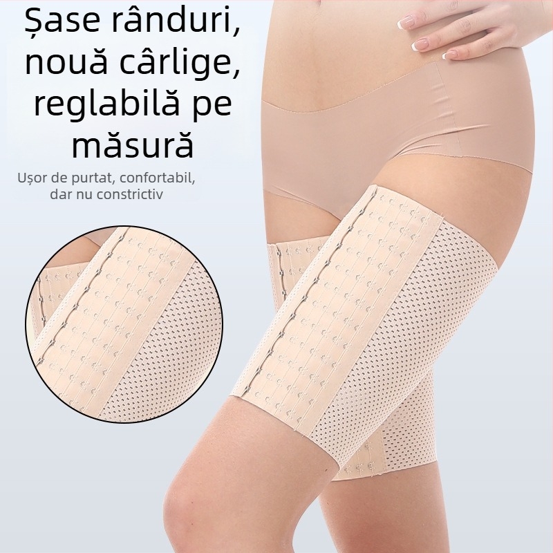 Hojoen Curea de modelare a coapsei – fibră de poliester, suport pentru gambe, compresie elastică, pentru yoga