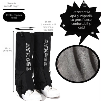 Gaiteră de drumeție pentru zăpadă, impermeabilă, durabilă, material TPR, stil Color Blocking, utilizare vară