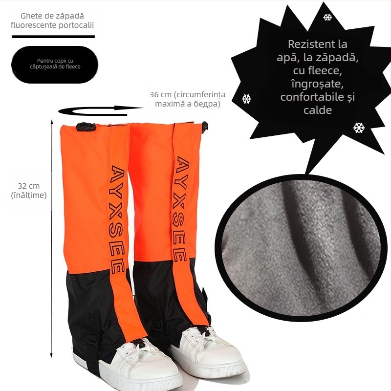 Gaiteră de drumeție pentru zăpadă, impermeabilă, durabilă, material TPR, stil Color Blocking, utilizare vară