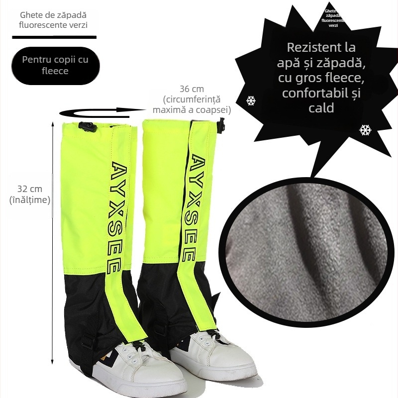 Gaiteră de drumeție pentru zăpadă, impermeabilă, durabilă, material TPR, stil Color Blocking, utilizare vară