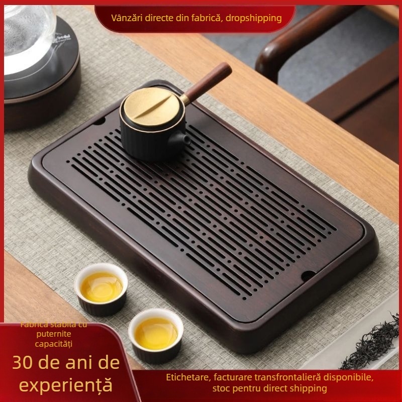 Tavă pentru ceai și masă de ceai cu dublă utilizare, bambus, Xie Gongzi Tea Set, stil modern și simplu, 1,5 kg